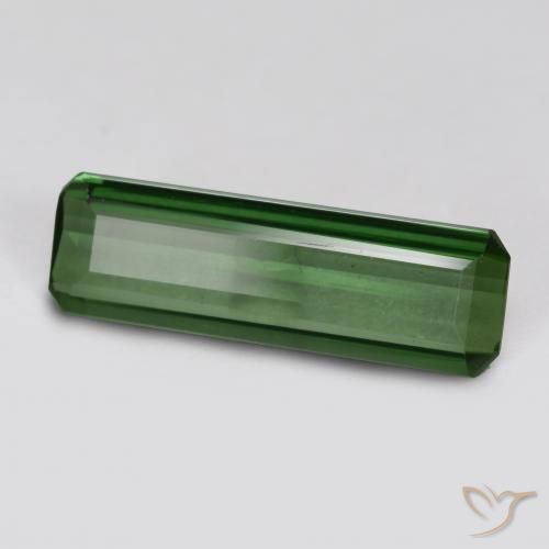 0.76ct Natural Verde bosque Turmalina, corte esmeralda, VVS-VS