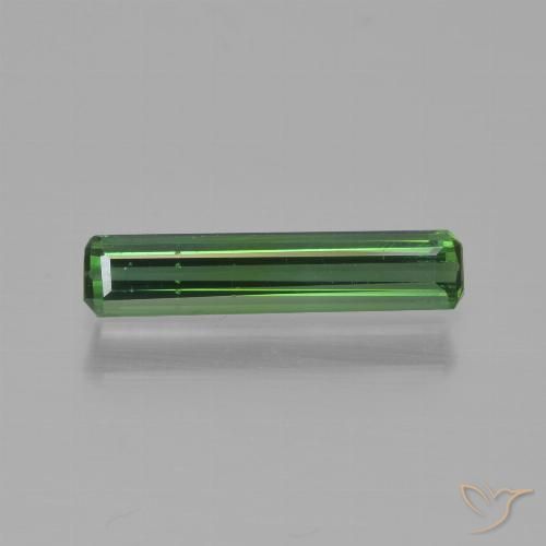 0.75ct Natural Verde oscuro Turmalina, corte esmeralda, VVS