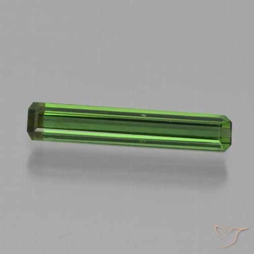 0.98ct Natural Verde oscuro Turmalina, corte esmeralda, VVS