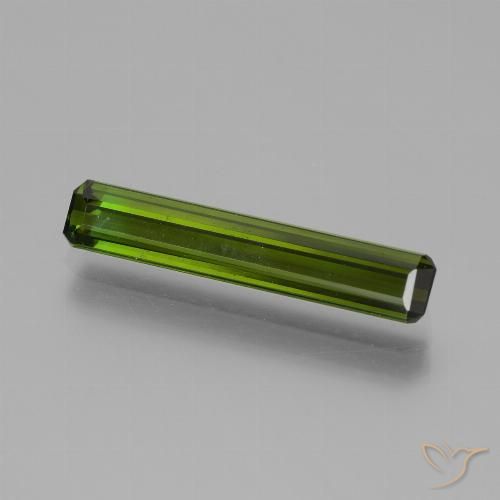 2.60ct Natural Verde bosque turmalina, corte esmeralda, VVS