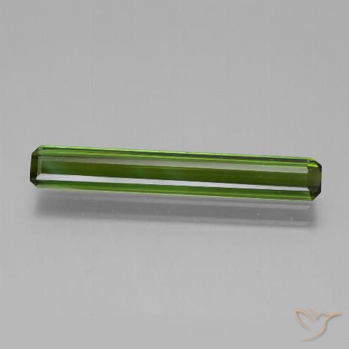 1.87ct Natural Verde bosque Turmalina, corte esmeralda, VVS