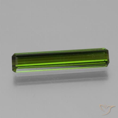1.72ct Natural Verde alga Turmalina, corte esmeralda, VVS