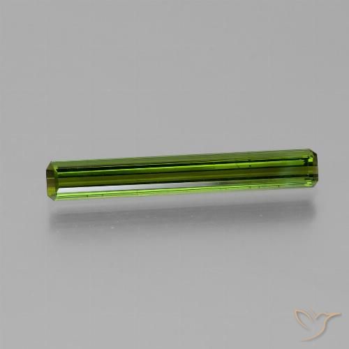 1.69ct Natural Verde alga Turmalina, corte esmeralda, VVS-VS