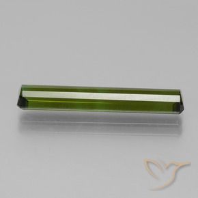 Turmalina verde terroso natural de 3,40 ct, corte esmeralda, VVS