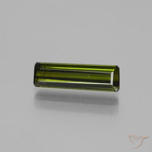 1.60ct Natural Verde medio Turmalina, corte esmeralda, VS