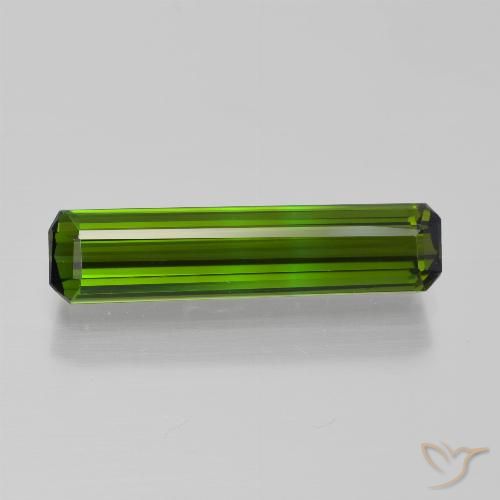 1.82ct Natural Verde oscuro Turmalina, corte esmeralda, VVS