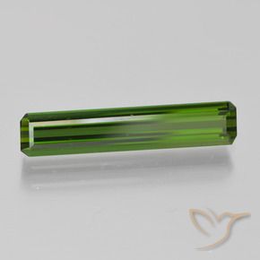 Turmalina Verde oscuro medio natural de 1.95 ct, Corte Octágono / Esmeralda, VVS