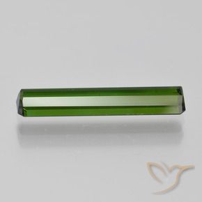Turmalina Verde oscuro medio natural de 1.95 ct, Corte Octágono / Esmeralda, VVS
