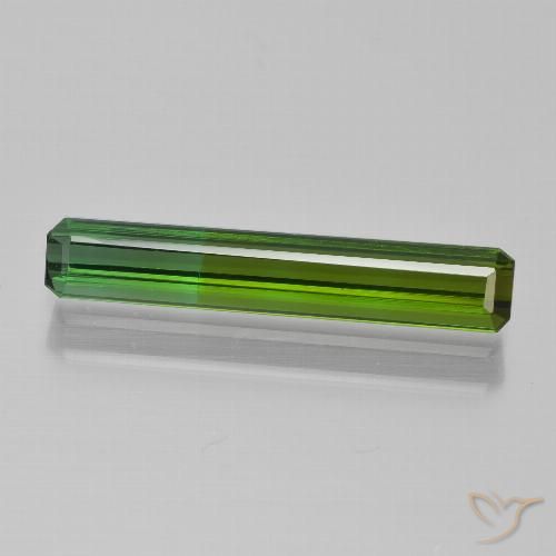 1.66ct Natural Verde oscuro turmalina, corte esmeralda, VS