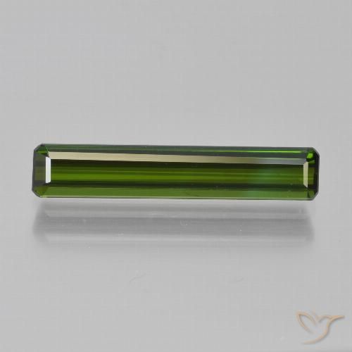 1.79ct Natural Verde bosque intenso Turmalina, corte esmeralda, VVS
