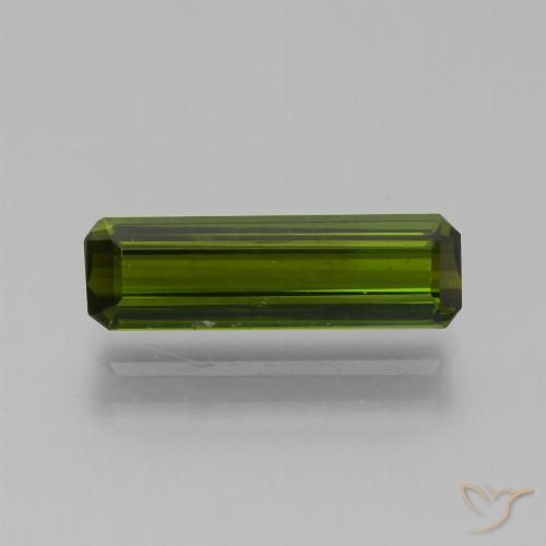 1.49ct Natural Verde oscuro Turmalina, corte esmeralda, VVS-VS