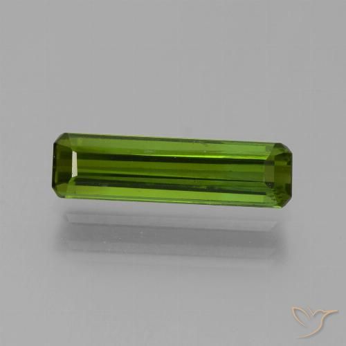1.25ct Natural Verde oscuro Turmalina, corte esmeralda, VVS-VS
