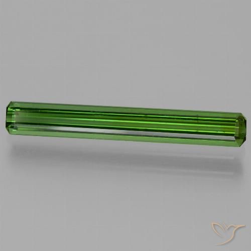 1.67ct Natural Verde oscuro medio Turmalina, corte esmeralda, VVS-VS