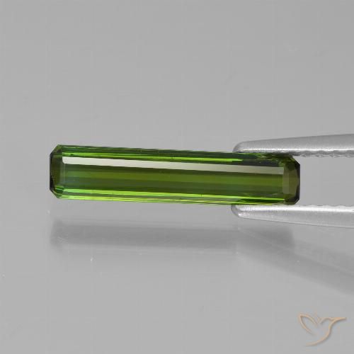 0.87ct Natural Verde medio Turmalina, corte esmeralda, VVS-VS