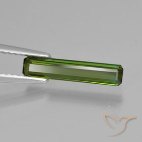 Turmalina Verde medio natural de 0.87 ct, Corte Octágono / Esmeralda, VVS-VS