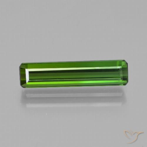 2.08ct Natural Verde bosque Turmalina, corte esmeralda, VVS-VS