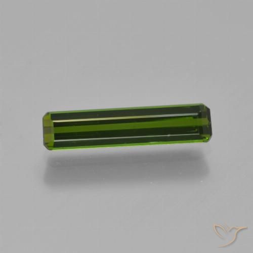0.91ct Natural Verde bosque Turmalina, corte esmeralda, VVS