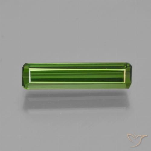 1.28ct Natural Verde oscuro Turmalina, corte esmeralda, VVS