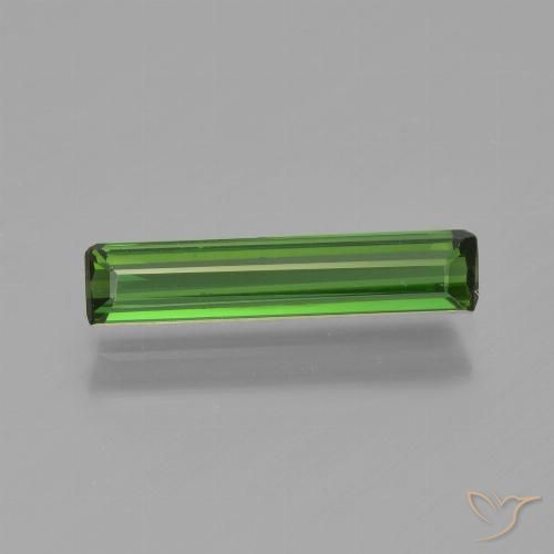 0.94ct Natural Verde oscuro Turmalina, corte esmeralda, VVS-VS