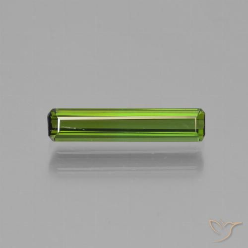 1.01ct Natural Verde vivo Turmalina, corte esmeralda, VVS-VS