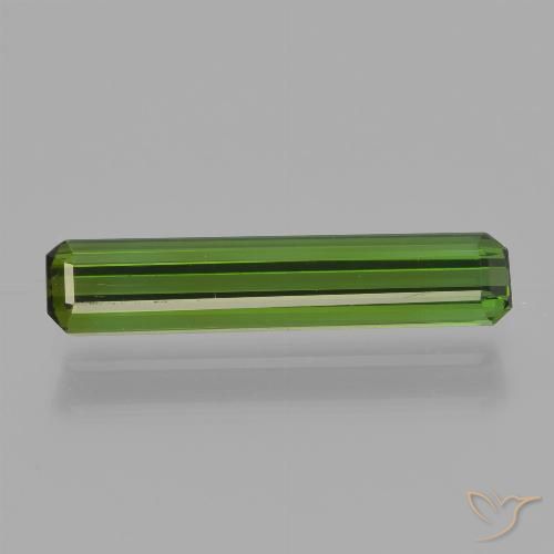 1.29ct Natural Verde medio Turmalina, corte esmeralda, VVS