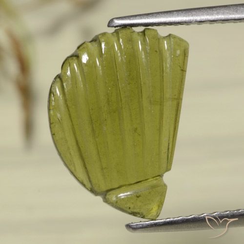 3.33ct Natural Verde bosque cálido Turmalina, Elegante, Translúcido