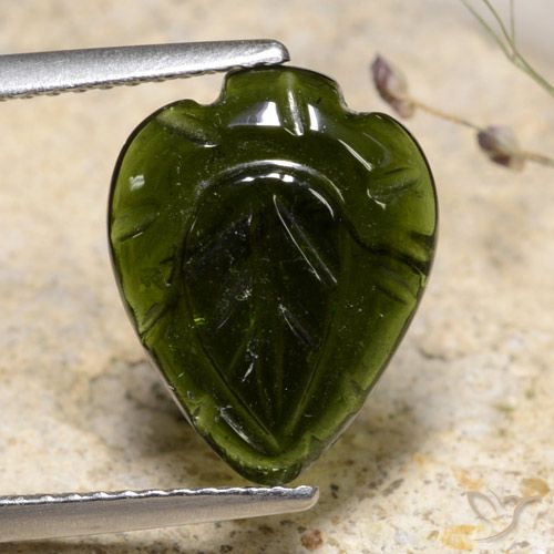 2.71ct Natural Verde oscuro Turmalina, Elegante, Translúcido