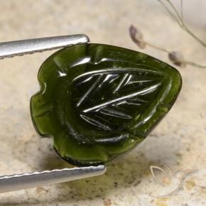 Turmalina Verde oscuro natural de 2.71 ct, Elegante, Translúcido