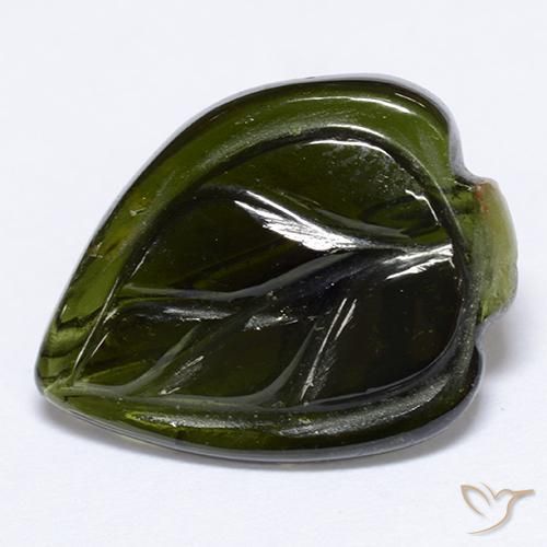 3.63ct Natural Verde oscuro Turmalina, Elegante, Translúcido