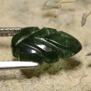 Turmalina Verde terroso natural de 2.75 ct, Corte Flor, Translúcido
