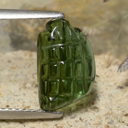 2.43ct Natural Verde bosque turmalina, Elegante, Translúcido