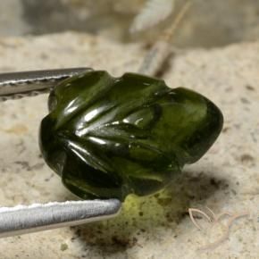 Turmalina Verde bosque natural de 2.29 ct, Corte Flor, Translúcido