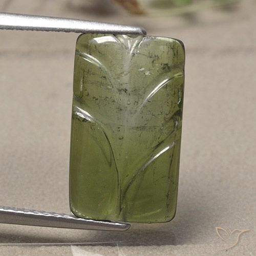 4.97ct Natural Verde claro turmalina, Corte Flor, Translúcido