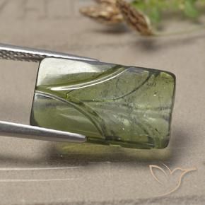 Turmalina Verde claro natural de 4.97 ct, Corte Flor, Translúcido