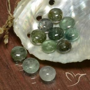Gemas de Turmalina Verde grisáceo natural de 4.61 ct, Elegante, Translúcido