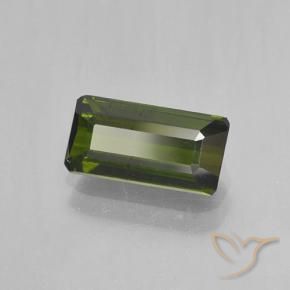 Turmalina Verde oscuro natural de 1.51 ct, Corte Octágono / Esmeralda, VVS-VS