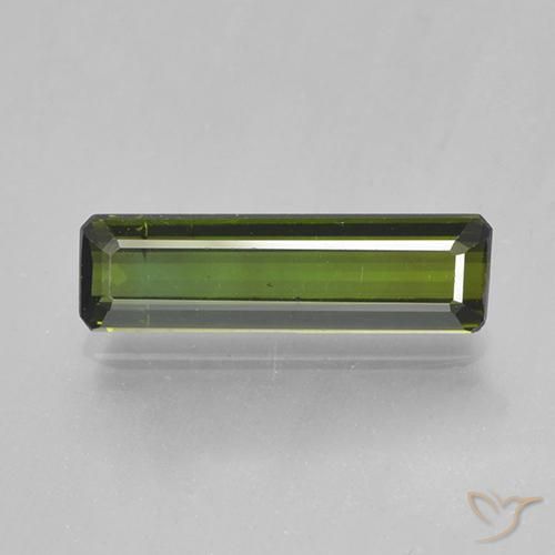 1.41ct Natural Verde bosque Turmalina, corte esmeralda, VVS-VS
