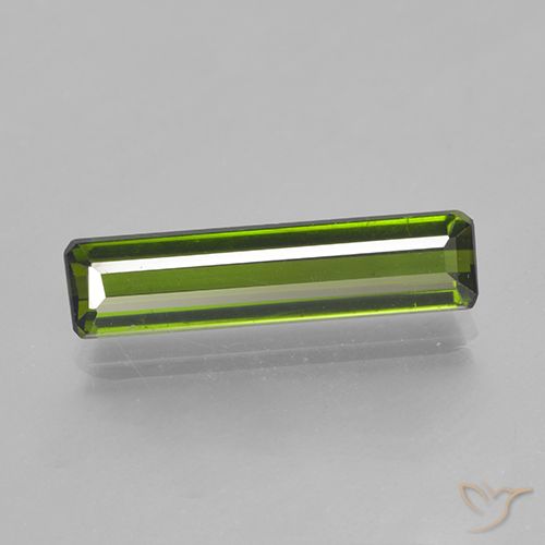 1.80ct Natural Verde cálido Turmalina, corte esmeralda, VVS-VS