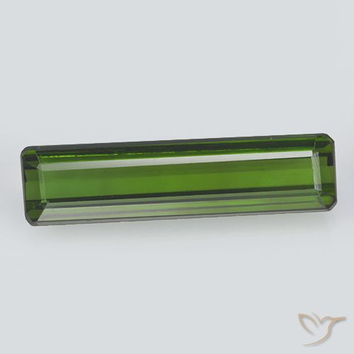 2.07ct Natural Verde oscuro Turmalina, corte esmeralda, VVS-VS