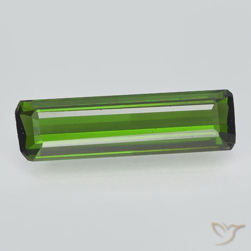 0.81ct Natural Verde oscuro Turmalina, corte esmeralda, VVS-VS