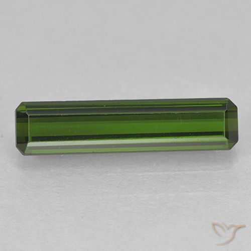 1.62ct Natural Verde oscuro Turmalina, corte esmeralda, VVS