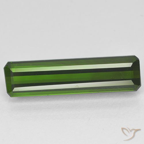 3.42ct Natural Verde oscuro Turmalina, corte esmeralda, VVS