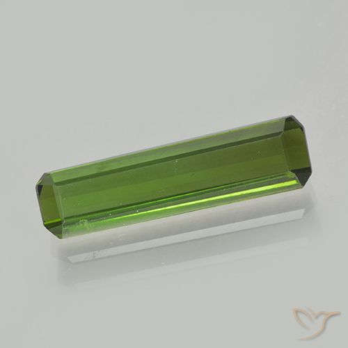 1.60ct Natural Verde oscuro Turmalina, corte esmeralda, VVS-VS