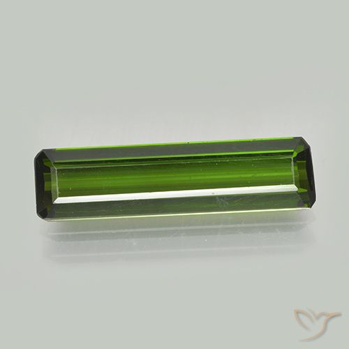 2.16ct Natural Verde oscuro Turmalina, corte esmeralda, VVS-VS
