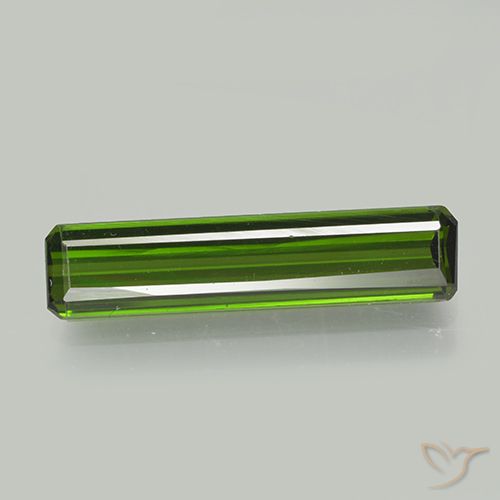 2.22ct Natural Verde terroso Turmalina, corte esmeralda, VVS-VS
