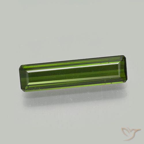 Turmalina Verde terroso natural de 1.74 ct, Corte Octágono / Esmeralda, VVS-VS
