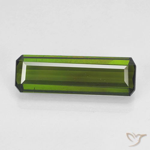 2.18ct Natural Verde alga Turmalina, corte esmeralda, VVS-VS