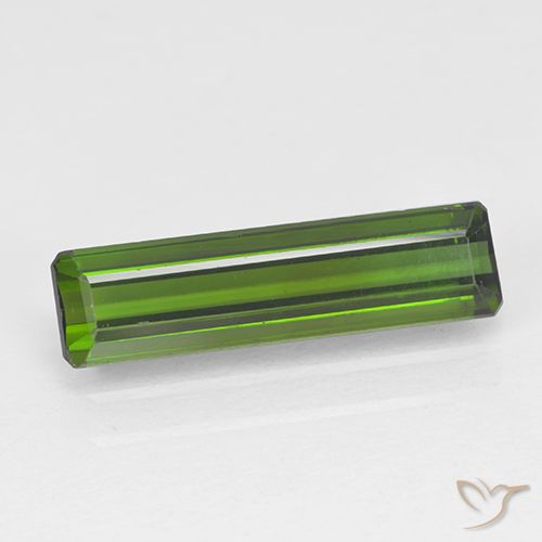 1.68ct Natural Verde oscuro Turmalina, corte esmeralda, VVS-VS