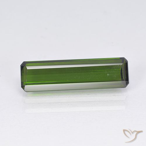 2.55ct Natural Verde alga Turmalina, corte esmeralda, VVS-VS