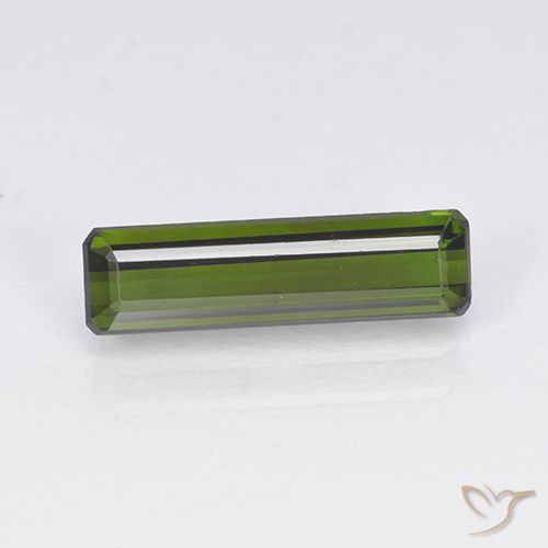 1.63ct Natural Verde oscuro Turmalina, corte esmeralda, VVS